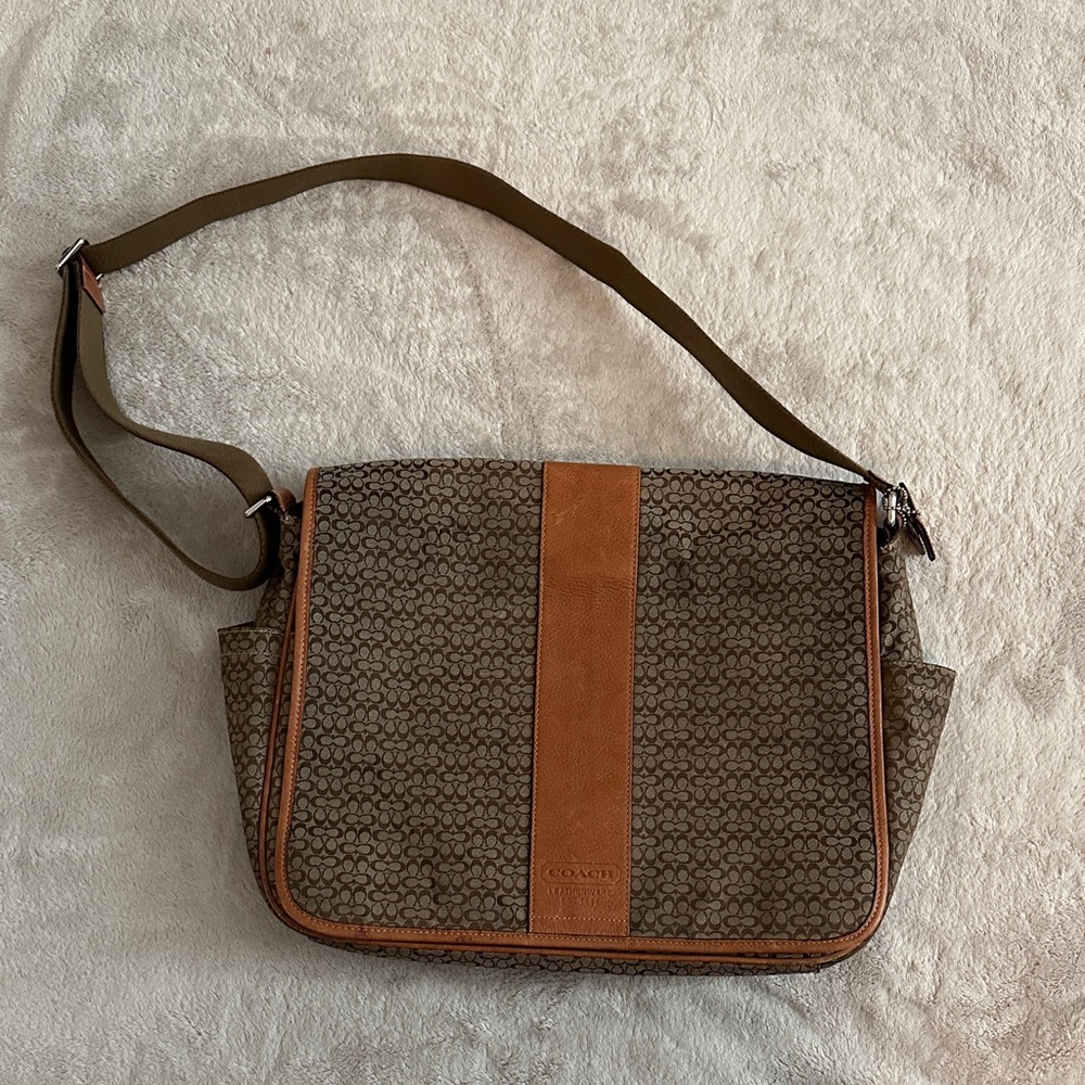 COACH Diaper Bag in Brown and Tan